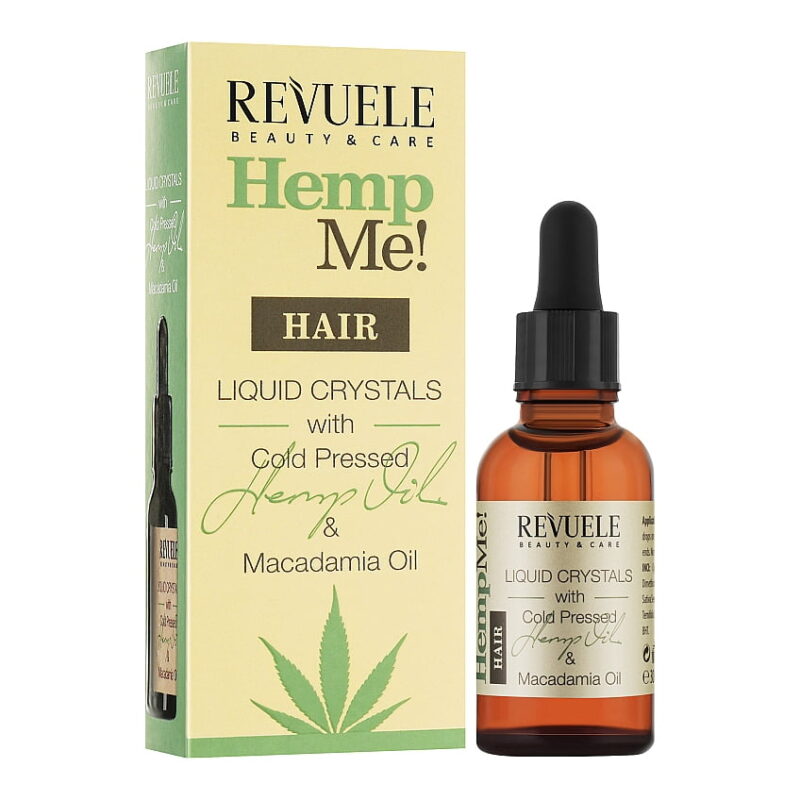 Рідкі кристали для волосся з олією насіння конопель Revuele Hemp Me! Hair Liquid Crystals