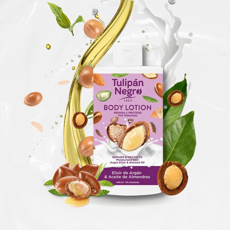Лосьйон для тіла " Арганова та мигдальна олія" Tulipan Negro Elixir Argan & Almond Oil Body Lotion