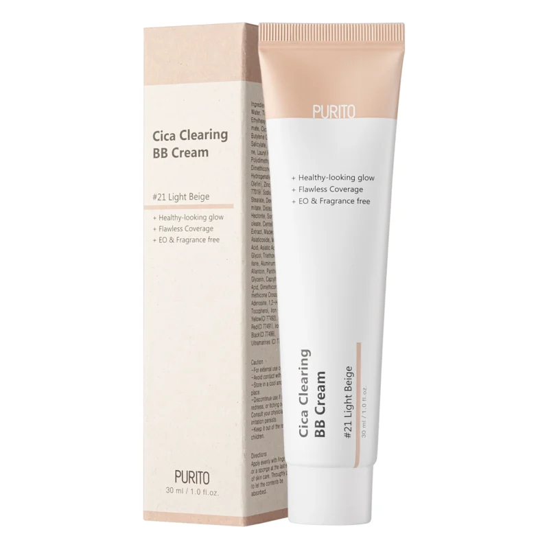 Purito - Cica Clearing BB Cream #21 Light Beige - BB-крем з екстрактом центелли азіатської - 30ml