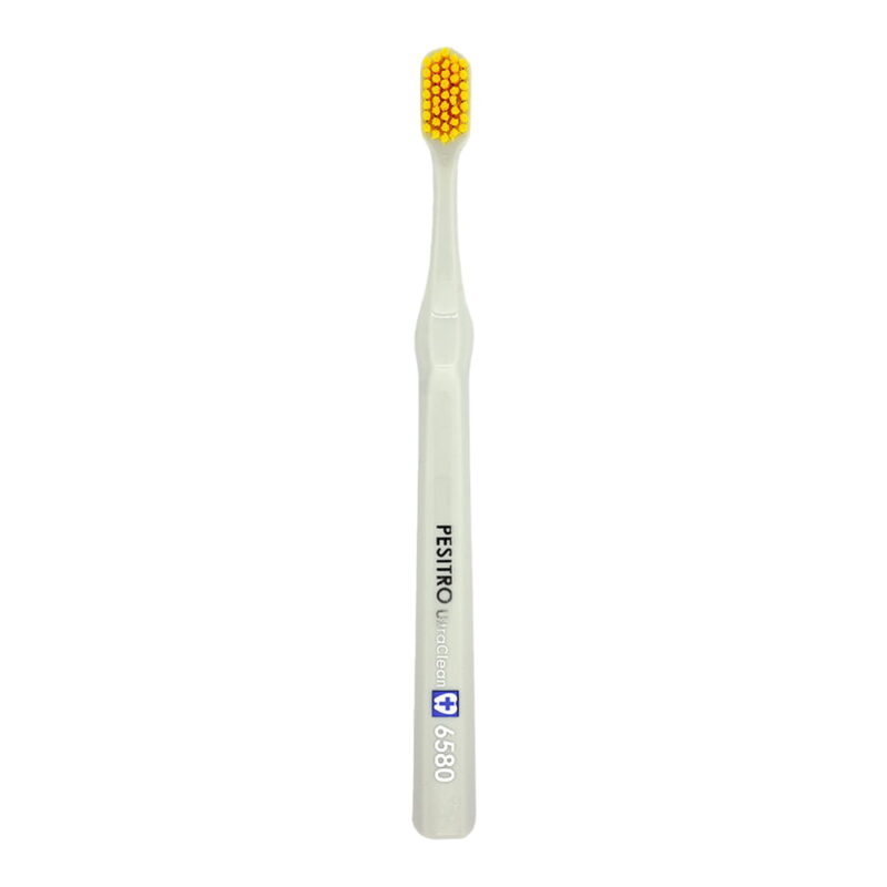 Зубна щітка Pesitro UltraClean Ultra soft 6580 (сіра+жовта)