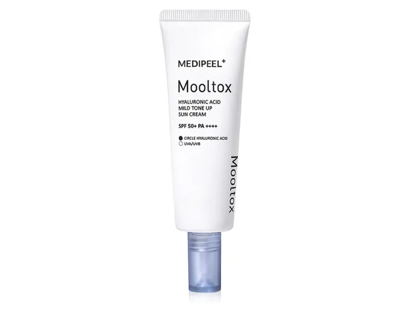 Тонізуючий сонцезахисний крем для обличчя Medi-Peel Hyaluronic Acid Mooltox Mild Tone Up Sun Cream SPF 50+ PA++++, 50мл