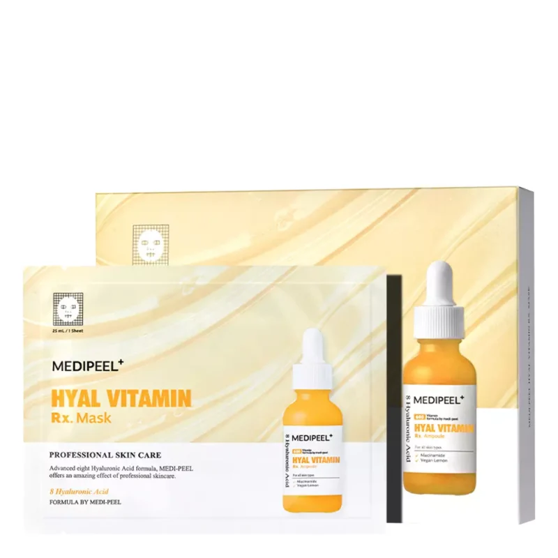 Зволожувальна тканинна маска для обличчя з вітамінами Medi-Peel Hyal Vitamin Rx Mask