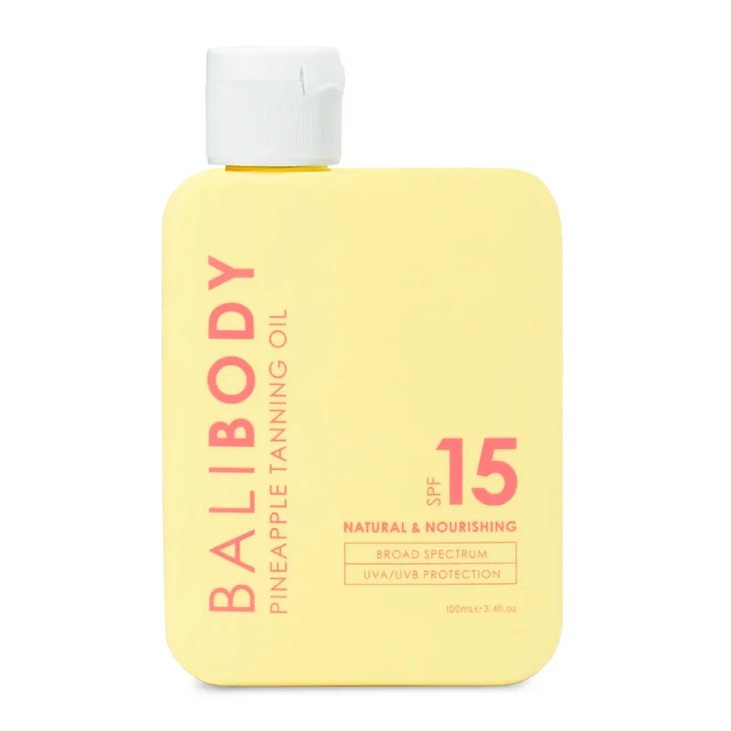 Олія для засмаги з екстрактом ананасу BALI BODY Pineapple Tanning Oil SPF15
