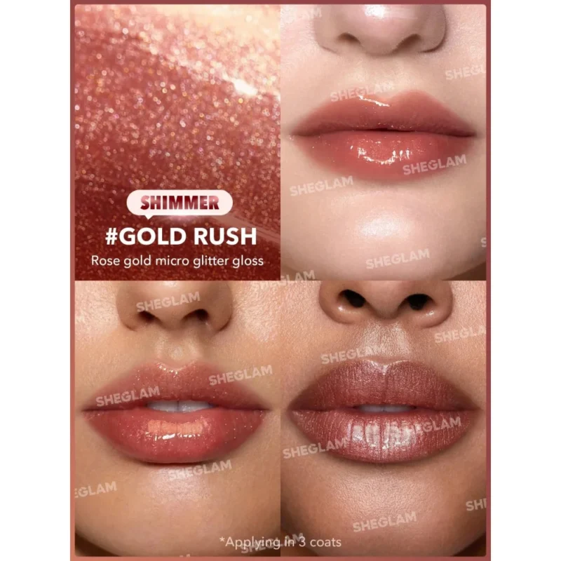 Блиск плампер для губ з шиммером Sheglam Gold Rush